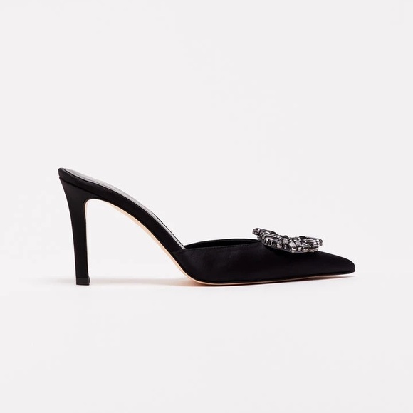 Good American- CINDER-F*CKING-RELLA JEWELED MULE size 9.5 - Picture 1 of 6